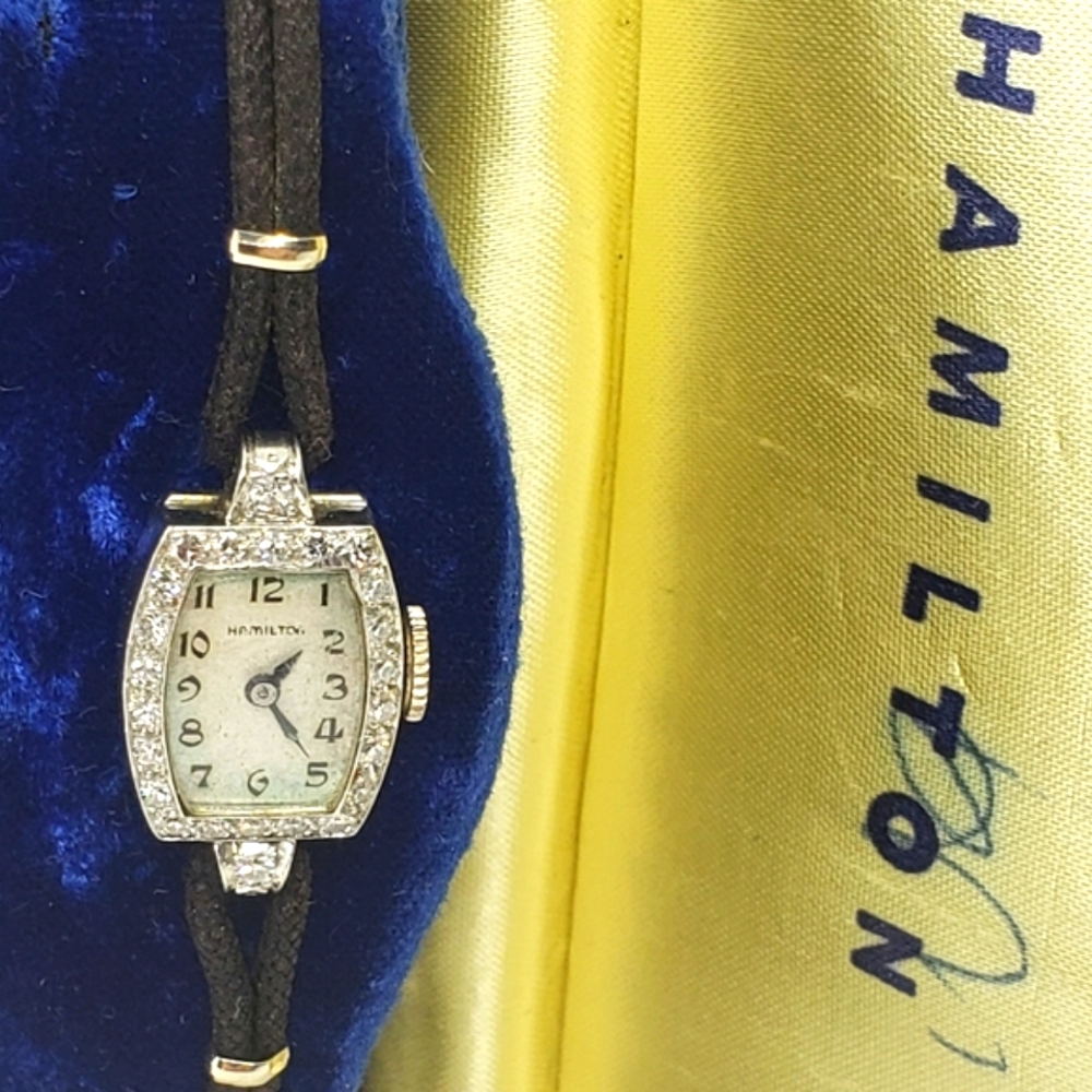 Platinum & Diamond Watch Lady Hamilton - Picture 7 of 12